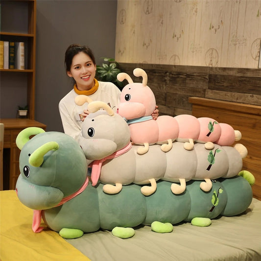 Caterpillar Plush Pillow Toy – Soft Stuffed Animal