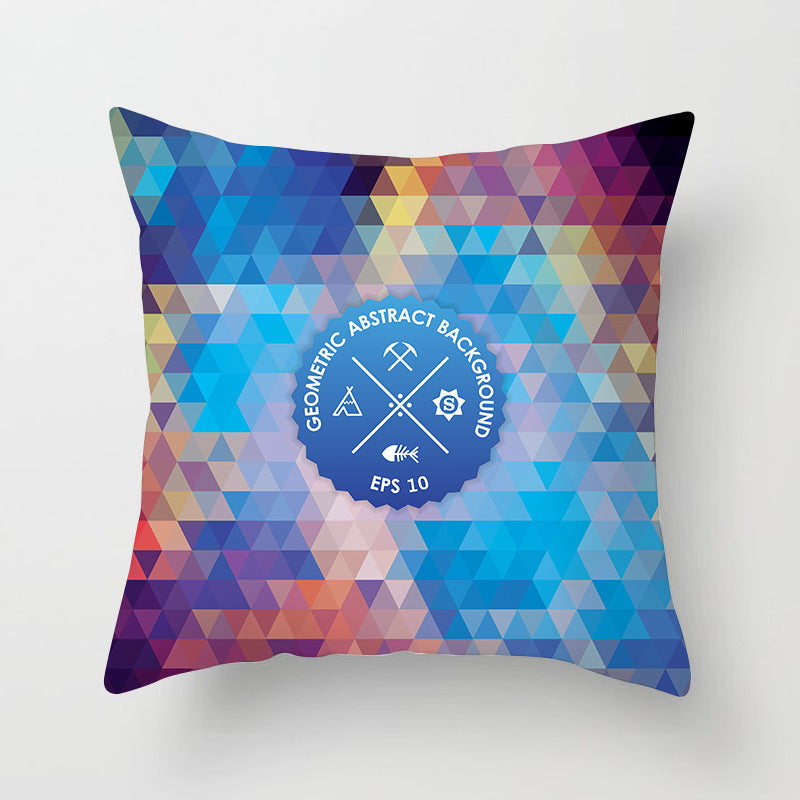 Mandala Print Peach Velvet Pillow Cover for Living Room