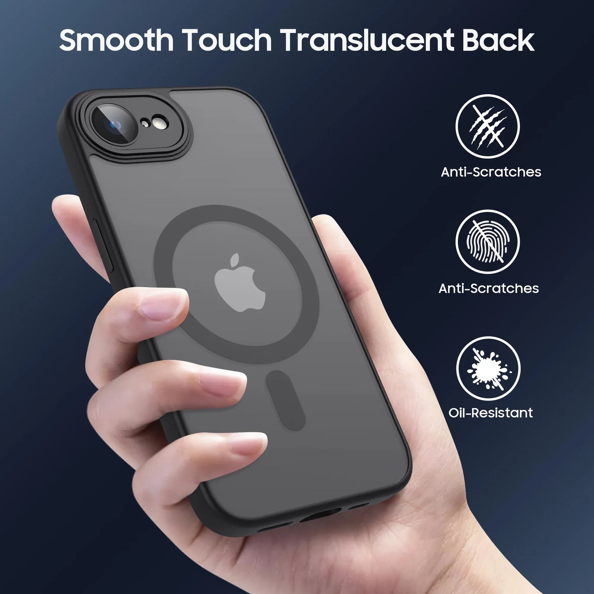 iPhone 16e & 17e Shockproof Magnetic Case – Matte Cover