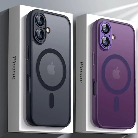 iPhone Magnetic Armor Case – Shockproof Matte Translucent