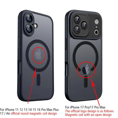 iPhone Magnetic Armor Case – Shockproof Matte Translucent