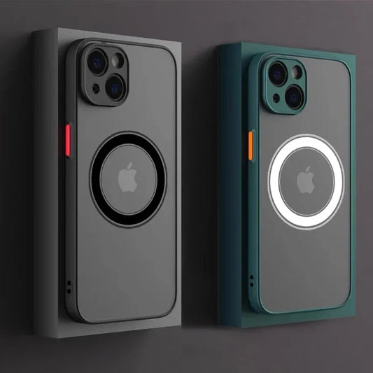 iPhone Shockproof Matte Armor Case – MagSafe Wireless Cover