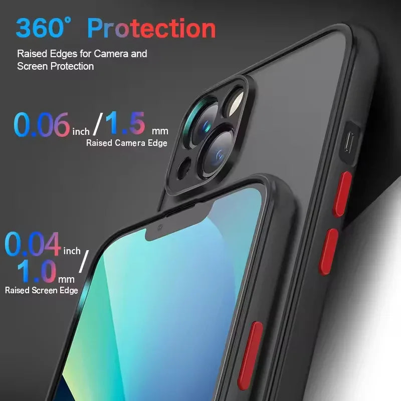 iPhone Shockproof Matte Armor Case – MagSafe Wireless Cover