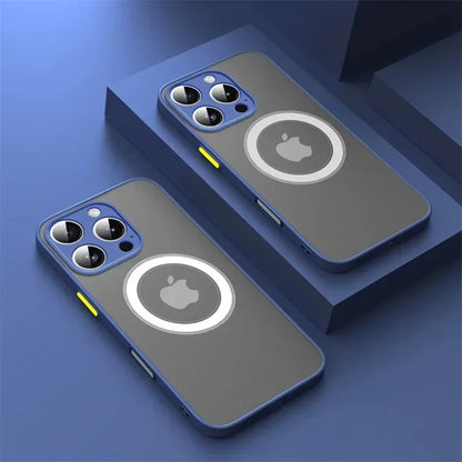 iPhone Shockproof Matte Armor Case – MagSafe Wireless Cover
