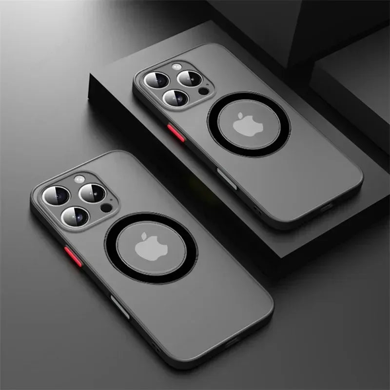 iPhone Shockproof Matte Armor Case – MagSafe Wireless Cover