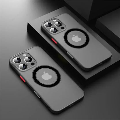 iPhone Shockproof Matte Armor Case – MagSafe Wireless Cover