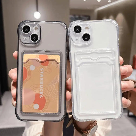 iPhone Transparent Card Bag Holder – Shockproof Case