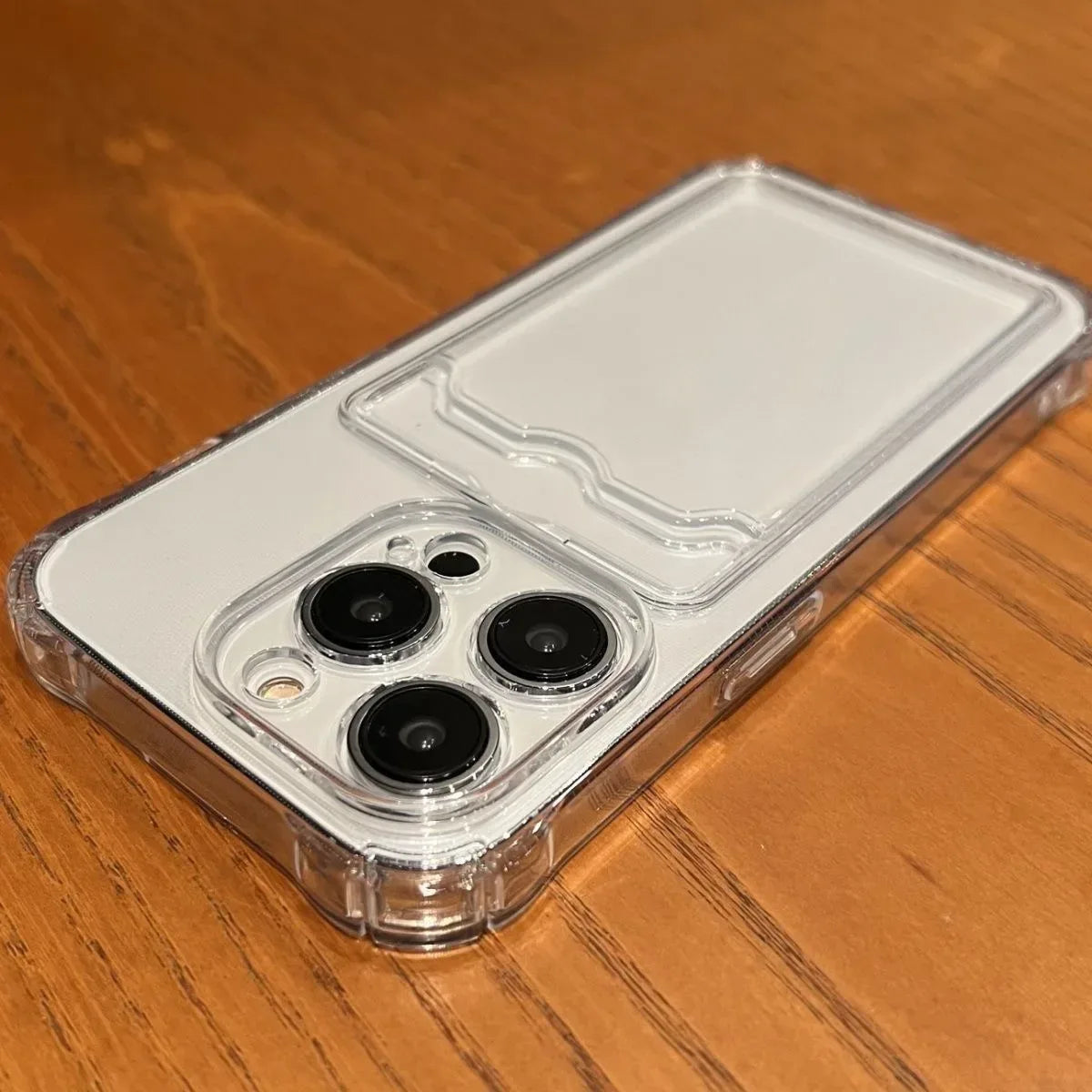iPhone Transparent Card Bag Holder – Shockproof Case