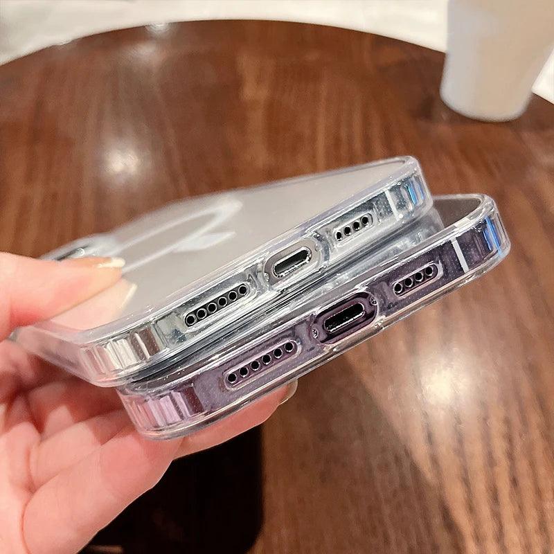 iPhone Transparent MagSafe Case – Shockproof Cover