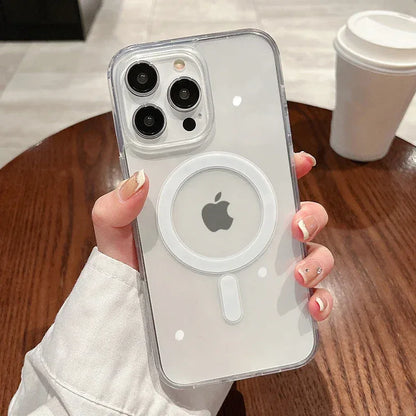 iPhone Transparent MagSafe Case – Shockproof Cover