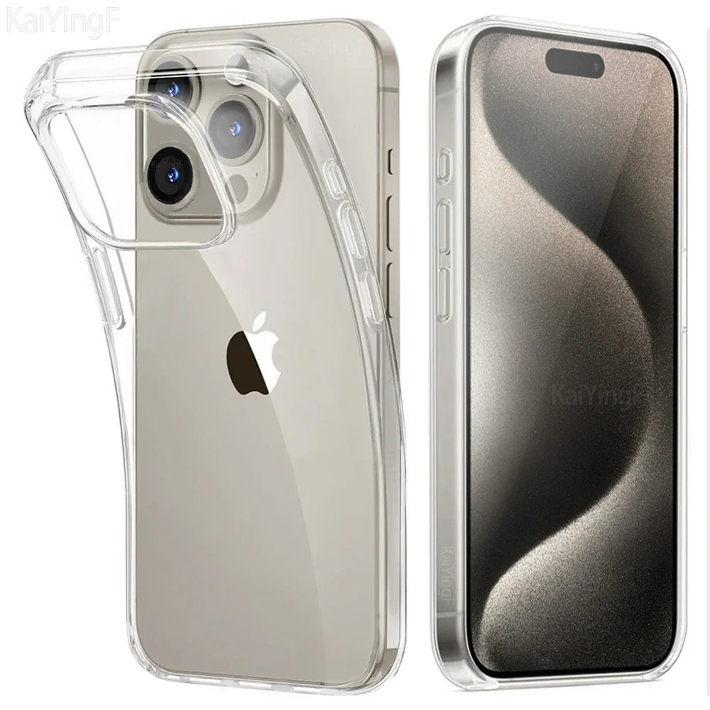 iPhone Transparent TPU Case – Shockproof Full Coverage