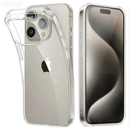 iPhone Transparent TPU Case – Shockproof Full Coverage
