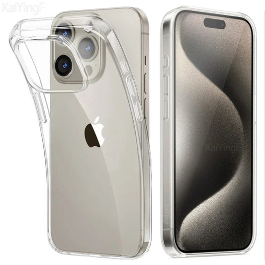 iPhone Transparent TPU Case – Shockproof Full Coverage