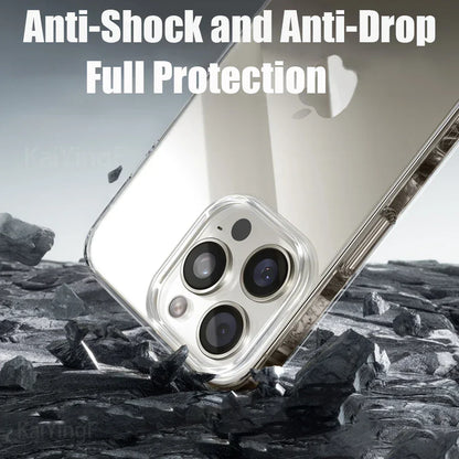 iPhone Transparent TPU Case – Shockproof Full Coverage