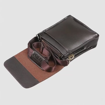 Men's PU Leather Shoulder Bag – Business Crossbody Satchel
