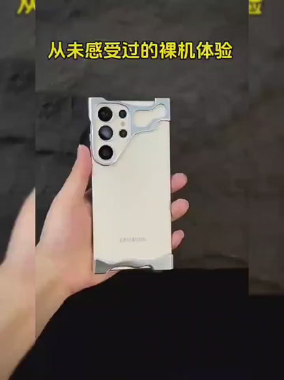 Aluminum Alloy Bumper Phone Shell For Samsung Galaxy S23 S24 S25 S26 Ultra Plus With Lens Film Metal Corner Pad Shockproof Cover