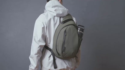 Right Shoulder Chest Bag 7.5L - Crossbody Bag, Sling Backpack - Fits 11' Tablet - Single Shoulder Water Bottle Pocket